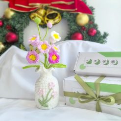 Knitwoolvn Hoa Crochet Lily of the Valley trong Chậu