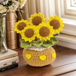 Knitwoolvn Hoa hướng dương móc len xinh xắn